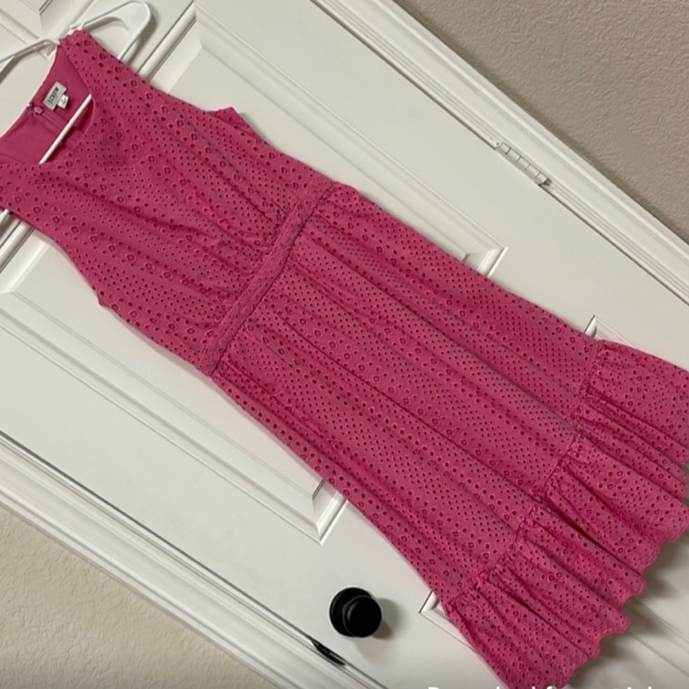 J Crew Pink eyelet dress